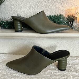 Sanctuary Swag Pointed Toe Mules Slip On Womens Size 8.5 Olive Green